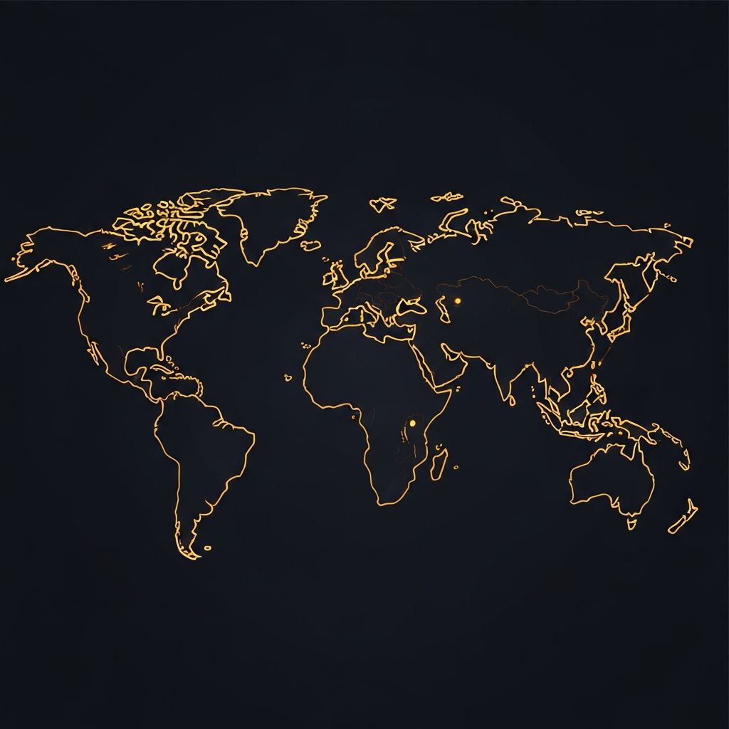 World map showing global session activity
